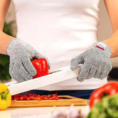 LotFancy Cut Resistant Gloves for Kitchen, 1 Pair Safety Gloves, Food Grade