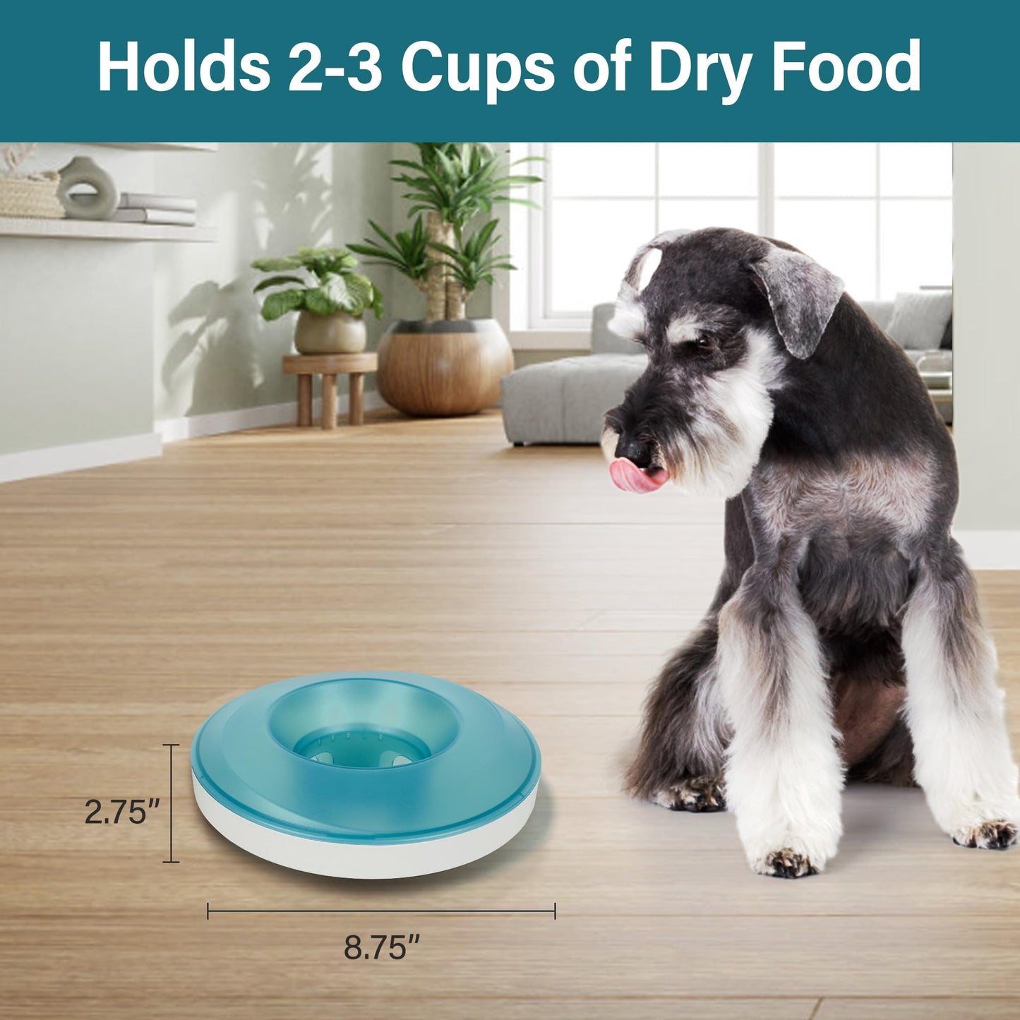 Prime Pets Dog Wobble Bowl Interactive Treat Puzzle Toy, Slow Food Bowl for Dog, 220x69mm