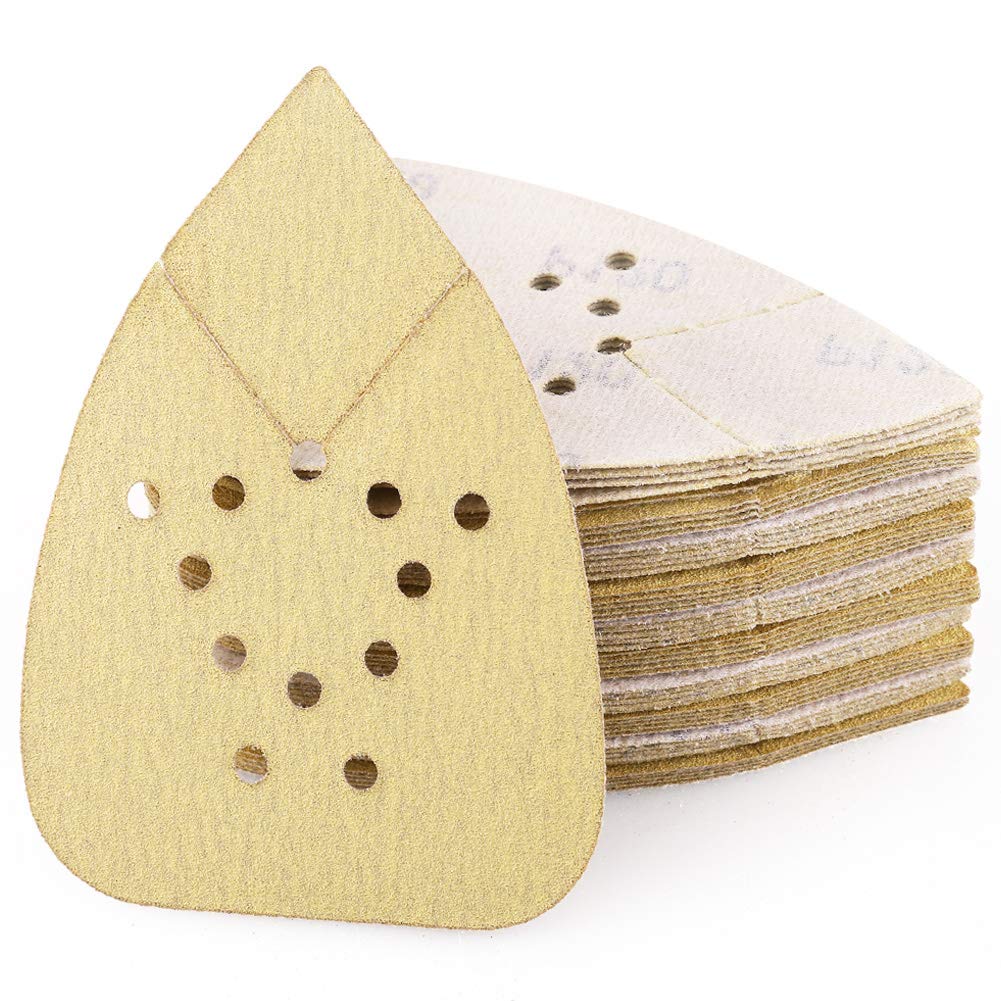 (Yellow) Assorted Mouse Sandpaper 12-Hole