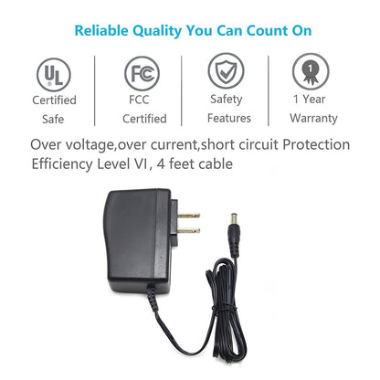 LotFancy 12V 1A AC to DC Power Adapter for Switch/CCTV IP Camera/Router/Hard Drives, UL Listed, 5.5 x 2.1 mm