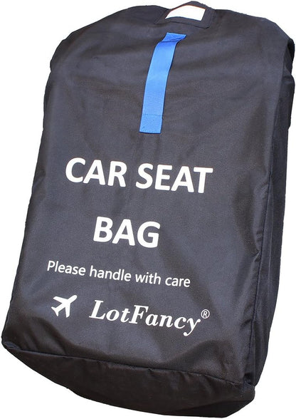 LotFancy Child Car Seat Travel Bag With Shoulder Strap and Storage Pouch