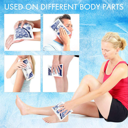 LotFancy Instant Ice Pack, 12PCS Disposable Cold Packs, Cold Therapy Compress for Emergency First Aid, Sports Injuries, Swelling, Toothaches, Sprains, 6 Small and 6 Large