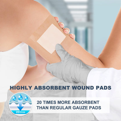 Calcium Alginate 4"x 4", Wound Dressing Pad, Non-Stick Padding, Highly Absorbent & Comfortable Wound Dressing Pad for Skin Healing Support