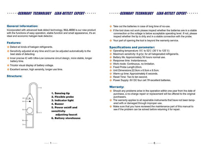 LotFancy Freon Leak Detector for Halogen Gas Leakage, Refrigerant HVAC Leak Detector for CFCs HCFCs HFCs R134a R1234yf R410a R22 R11 Tester, High Accuracy, with Indicator Light
