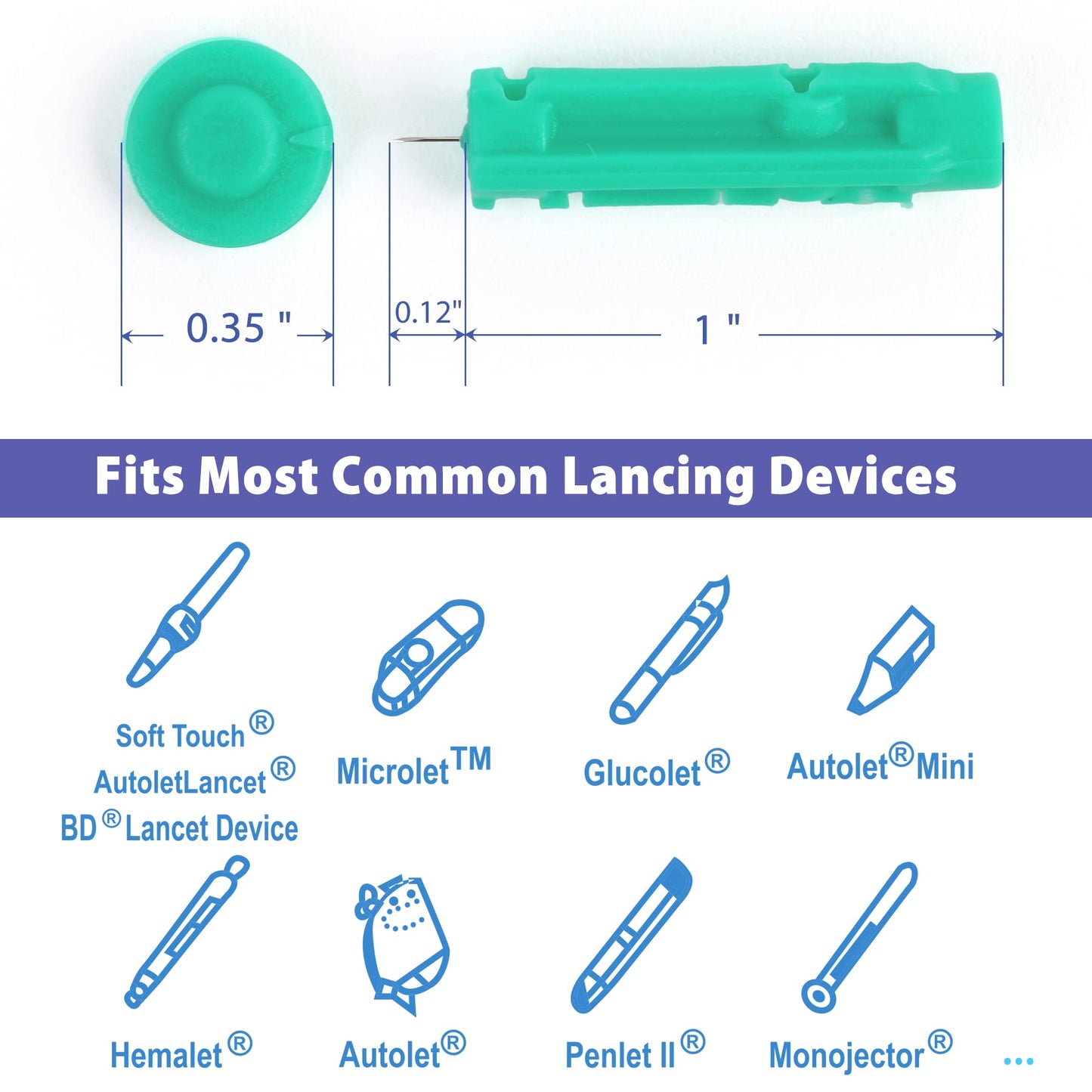 LotFancy Lancets for Diabetes Testing, 33 Gauge, Twist Top Lancets for Glucose Blood Testing, Sterile, Disposable