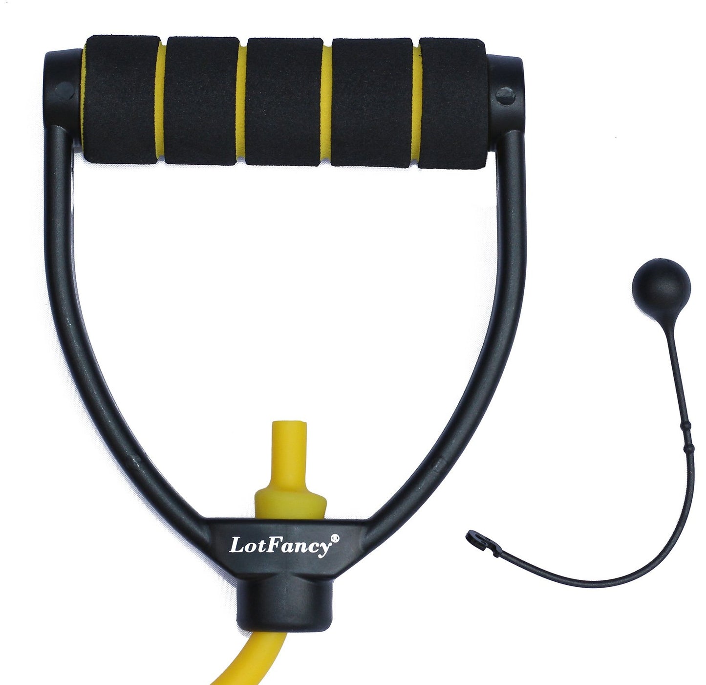 LotFancy Exercise Resistance Band Adjustable Workout Band Tube with Foam Handles, 59-Inch Length, for Fitness Gym Yoga Boxing Training