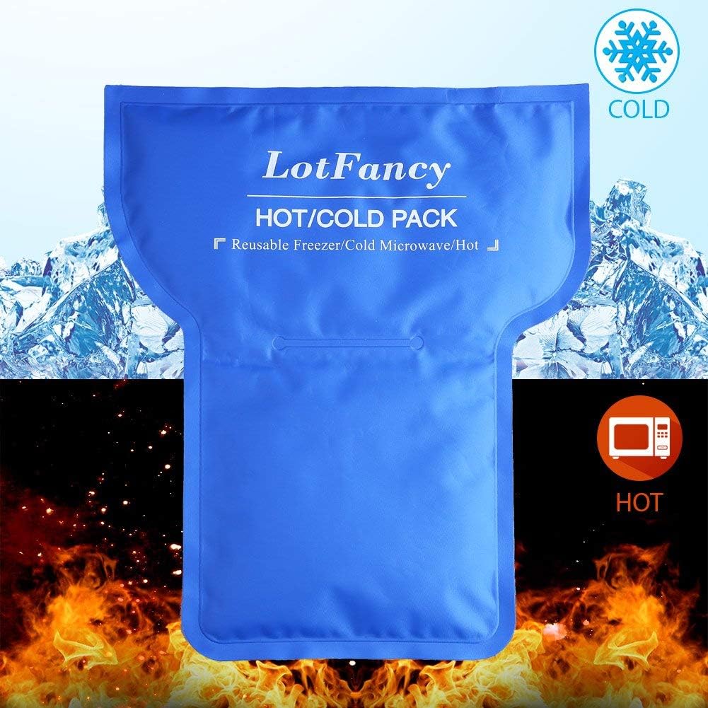 LotFancy Shoulder Ice Pack Rotator Cuff Cold Therapy, Reusable Gel Hot Cold Compression Wrap Brace for Sport Injuries, Inflammation, Tendonitis, Pain Relief, Recovery After Surgery