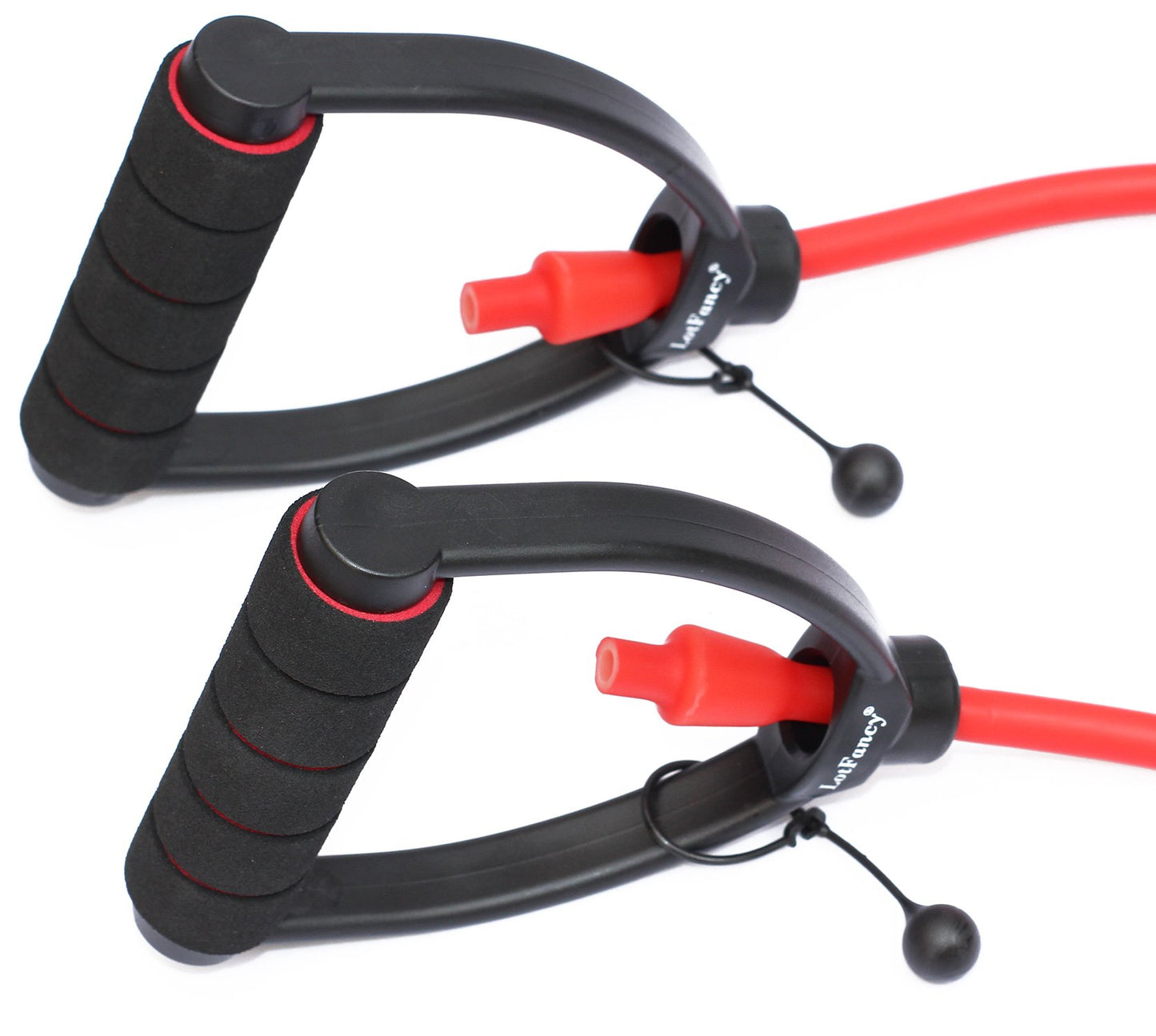 LotFancy Exercise Resistance Band Adjustable Workout Band Tube with Foam Handles, 59-Inch Length, for Fitness Gym Yoga Boxing Training
