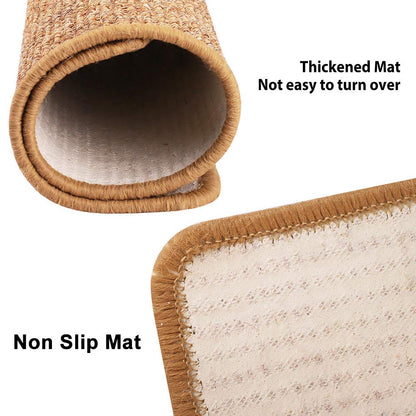 Cat Scratcher Mat, Natural Sisal Cat Scratching Carpet Pad, Floor Scratching Rug, Anti Slip Cat Scratching Mat for Cat Grinding Claws & Protecting Furniture