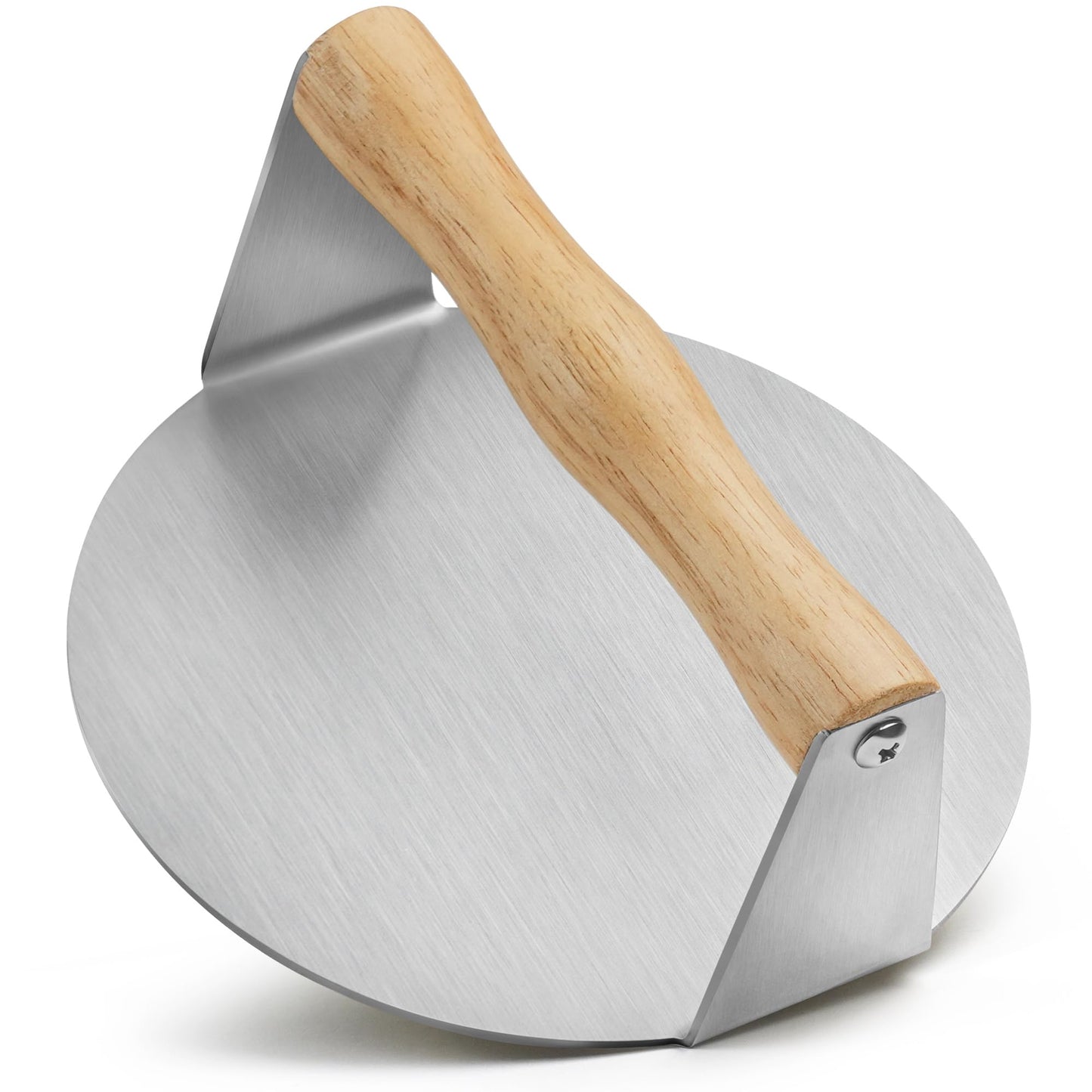LotFancy Burger Press, 6" Stainless Steel Burger Smasher for Griddle, Bbq, Cookouts, Round
