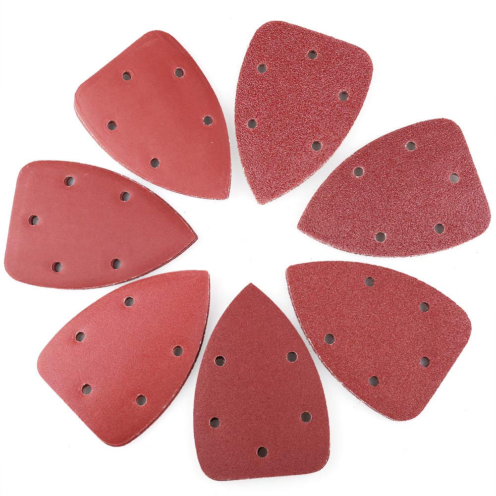 LotFancy 3-7/8"x5-1/2",40/60/80/120/180/240/320 Grit,Each 10PCS, Total 70PCS,Mouse Sander Pads Sanding Sheets Discs Mixed