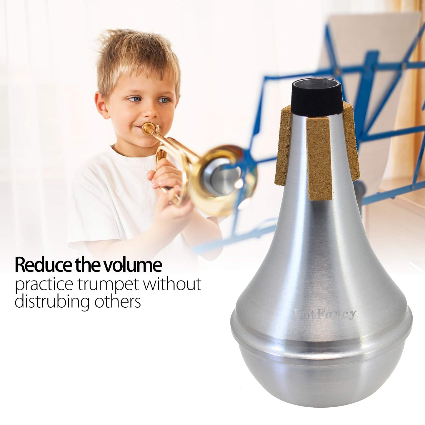 LotFancy Lightweight Trumpet Mute, Aluminum