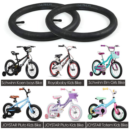 LotFancy 12'' x 1.75/1.95/2.125 Inner Tubes for Most 12" Kid Bikes, Strollers, 2 Pack 12 inch Bike Tire Tube, with 2 Tire Levers