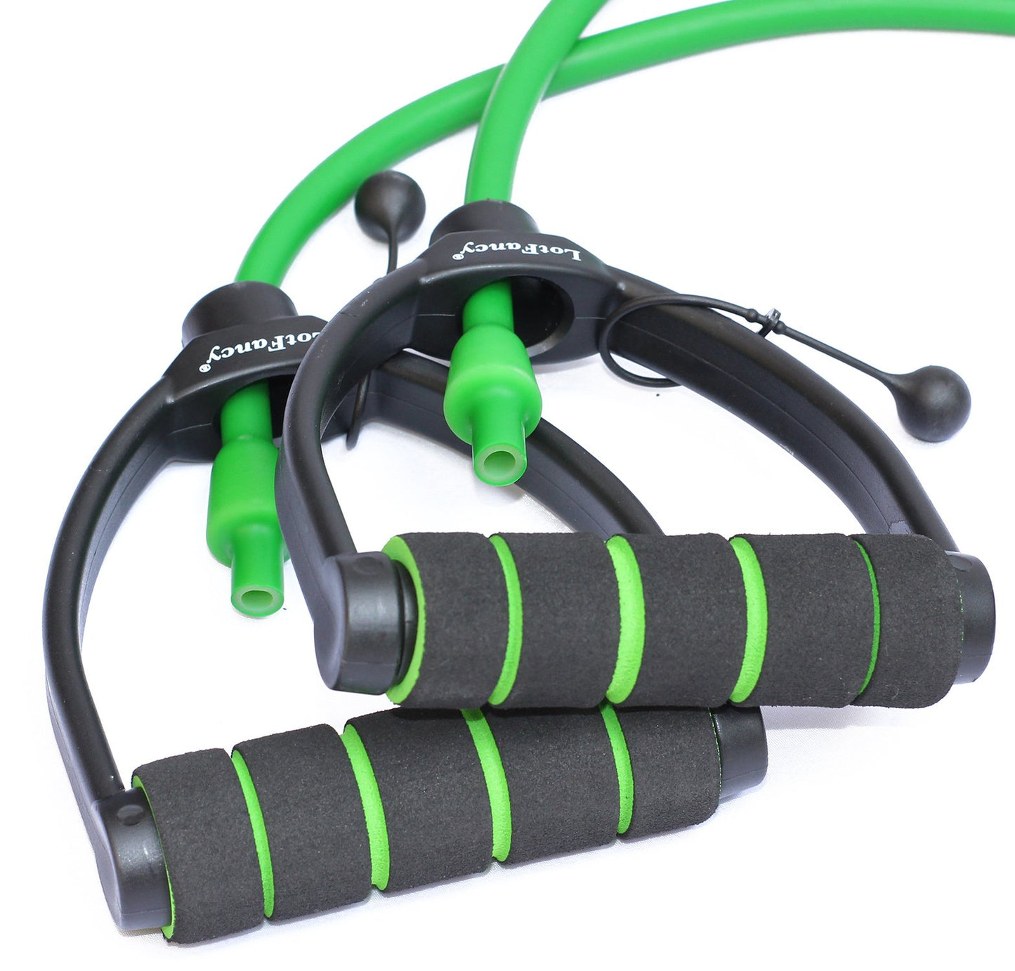 LotFancy Exercise Resistance Band Adjustable Workout Band Tube with Foam Handles, 59-Inch Length, for Fitness Gym Yoga Boxing Training