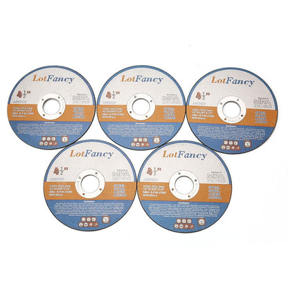 Cutting Wheels 4.5-Inch by 0.045-Inch Cut off Wheels by LotFancy - Metal and Stainless Steel Cutting Disc, 7/8" Arbor, Pack of 5