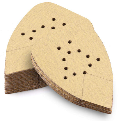 (Yellow) Assorted Mouse Sandpaper 12-Hole