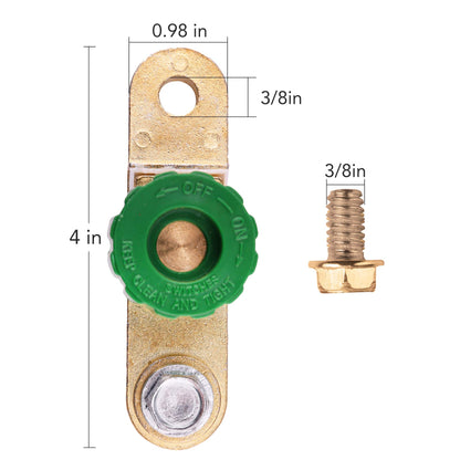 LotFancy Side Post Battery Disconnect Switch for Auto Truck RV Boat Marine, Battery Cutoff Switch 12V 24V, Battery Kill Isolator Switch (with Long Bolt)