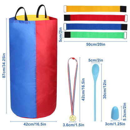 LotFancy Potato Sack Race Bags for Outdoor Lawn Games, Outside Yard Games