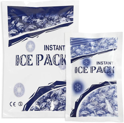 LotFancy Instant Ice Pack, 12PCS Disposable Cold Packs, Cold Therapy Compress for Emergency First Aid, Sports Injuries, Swelling, Toothaches, Sprains, 6 Small and 6 Large