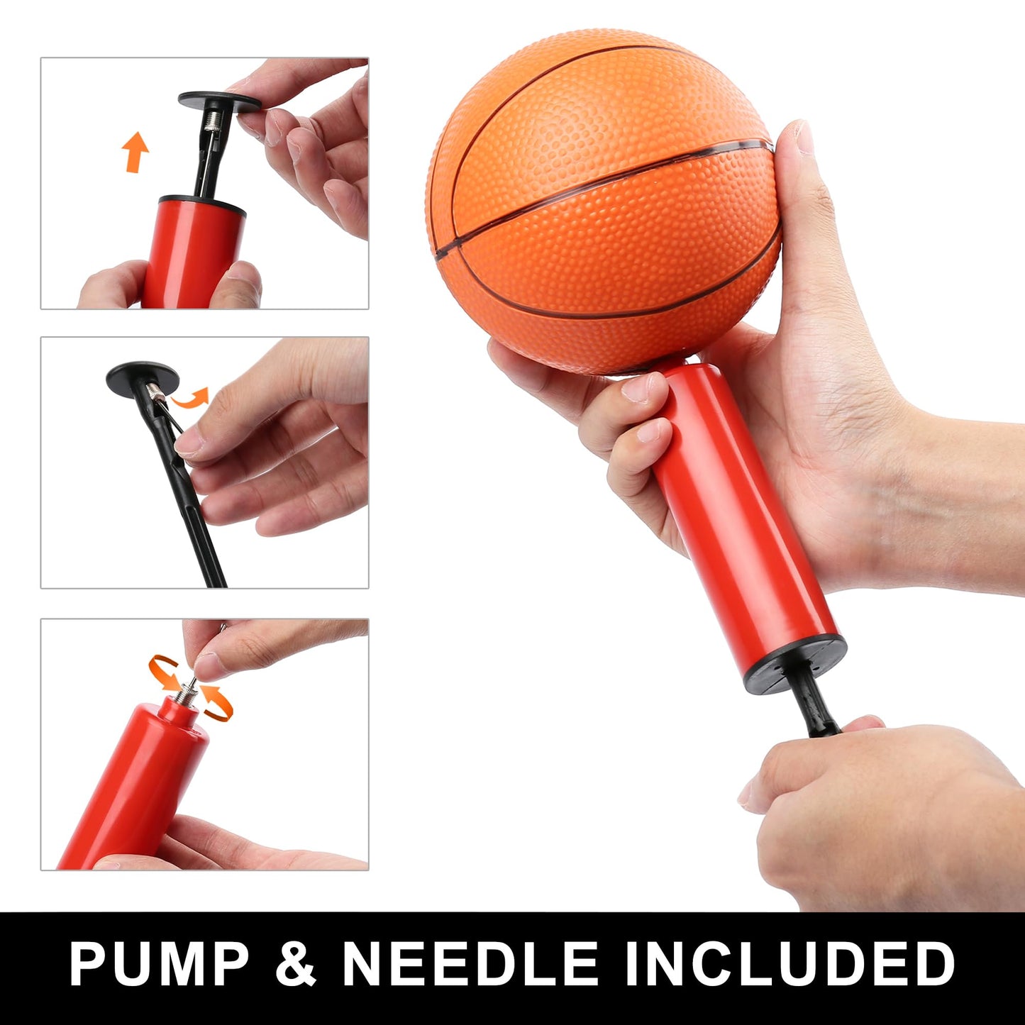LotFancy Mini Basketball Hoop, 18 x 12'' Basketball Hoop Indoor for Kids Adults, Shatter Resistant Backboard with 3 Balls, Complete Accessories Included