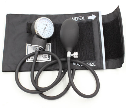 LotFancy Manual Aneroid Sphygmomanometer (Blood Pressure Gauge) with Zipper Case, FDA Approved (Adult Cuff M 10-15.9 inches)