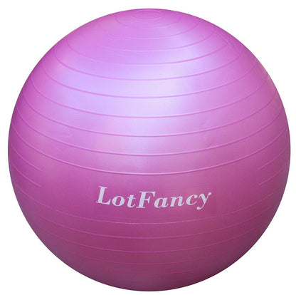 LotFancy Exercise Stability Ball with Foot Pump Fitness Balance Ball for Yoga Pilates Gym, Thick, Heavy Duty, Anti-Burst, 55cm 65cm 75cm Available