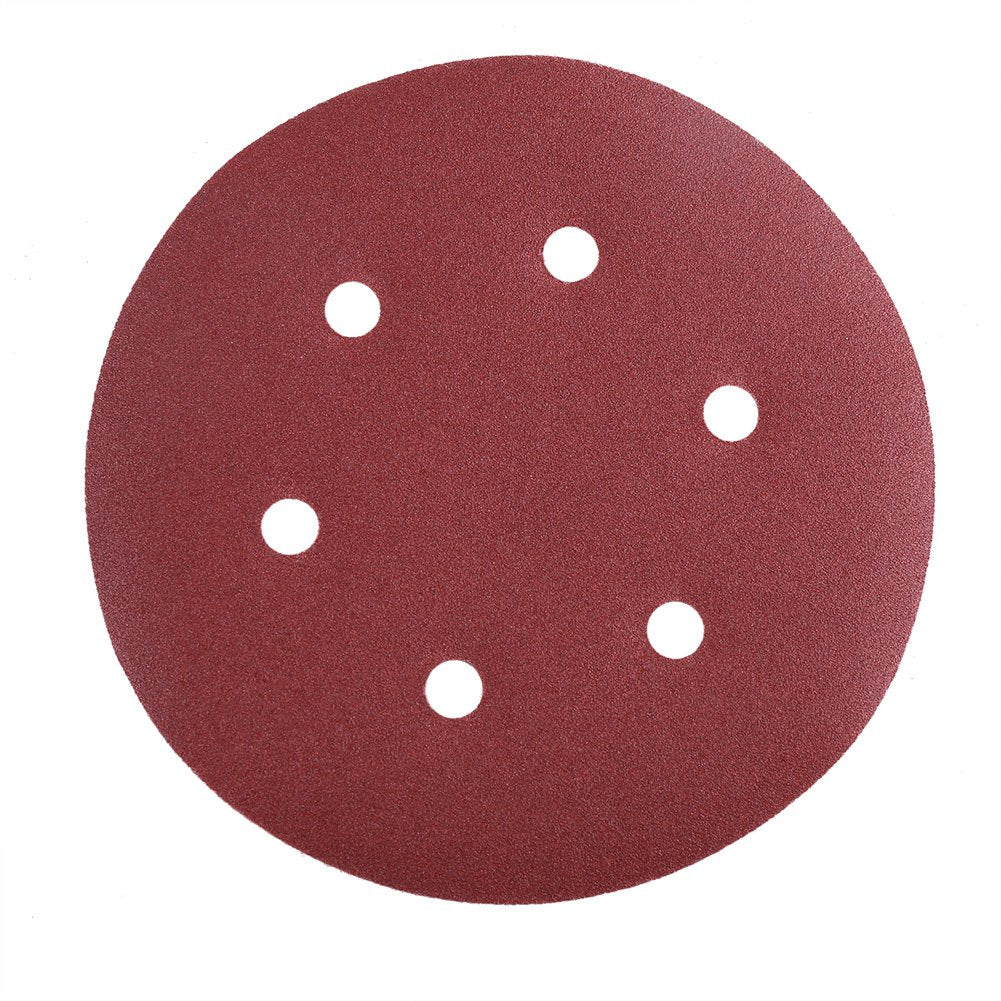 Sanding Disc, 180 Grit 6-Inch 6-Hole Hook and Loop Sandpaper - LotFancy Random Orbit Sander Paper, Pack of 90