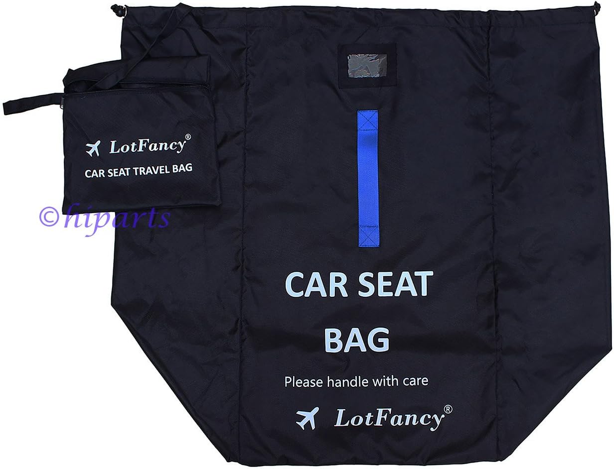 LotFancy Child Car Seat Travel Bag With Shoulder Strap and Storage Pouch