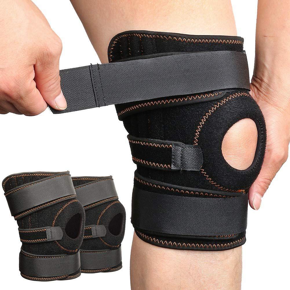 LotFancy Knee Brace for Patella Stabilizing, 2 Pack Adjustable Knee Support for Arthritis, Tendonitis, Meniscus Tear, ACL, Osteoarthritis, Non-Slip Knee Stabilizer for Women, Men