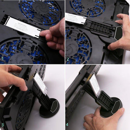 Laptop Cooler Cooling Pad for 10"-15" Notebook - Adjustable Chill Mat Stand with 2 LED Fans by LotFancy