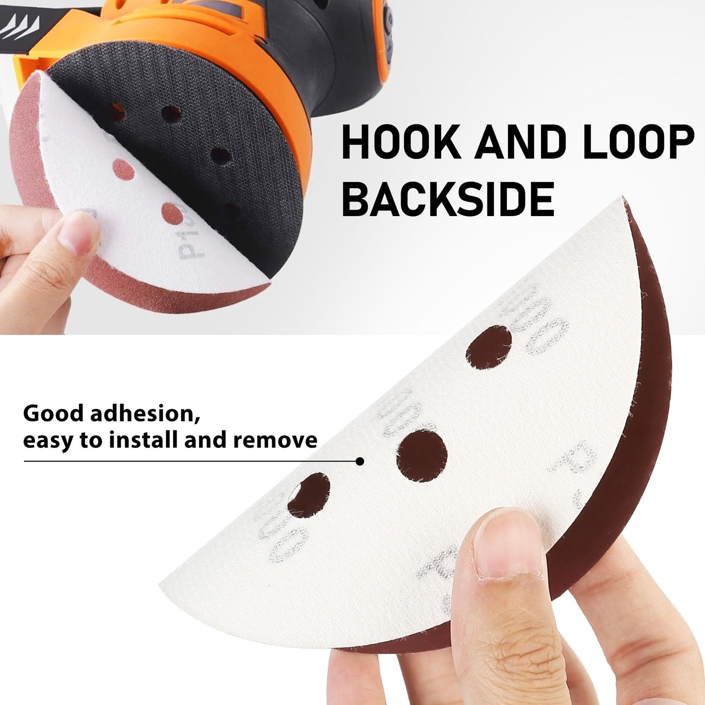 LotFancy 6" 6-Hole Sanding Discs Sandpaper Hook and Loop Pads 40/60/80/100/120/180/240/320/400/800/1000/1500/2000 Assorted Grits