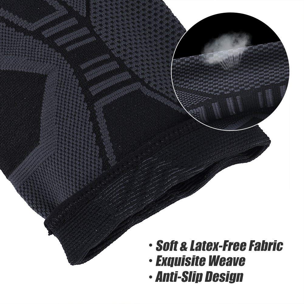 Knee Compression Sleeve, 1 Pair Knee Braces for Men Women, Knee Support for Arthritis, Meniscus Tear, ACL, Running, Squat, Basketball, Pain Relief, Latex-Free, Anti-Slip, M Size