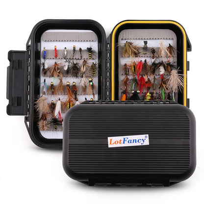 LotFancy Fly Fishing Lures Kit with Tackle Box, Dry/Wet Flies,Nymph Flies, Wooly Bugger Flies, Streamers, Emergers, Caddis Fly Assortment for Trout Bass Salmon