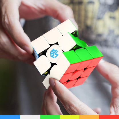 GAN 354 M V2, GAN Cube 3x3, Magnetic Speed Cube, Stickerless Magic Cube Puzzle Toy for Kids Toddlers Adults, Lite Version