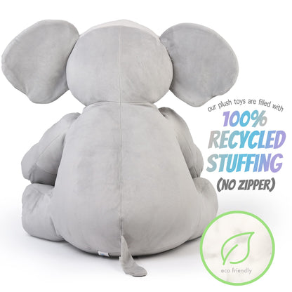 BenBen Elephant Stuffed Animals, 18’’ Stuffed Elephant Plush Toy, Soft Plushies for Kids, Easter Decorations, Grey