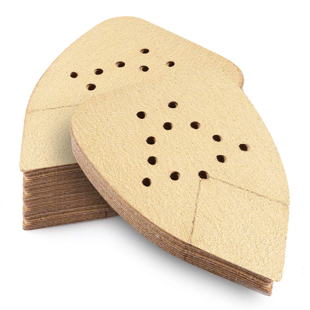 (Yellow) Assorted Mouse Sandpaper 12-Hole