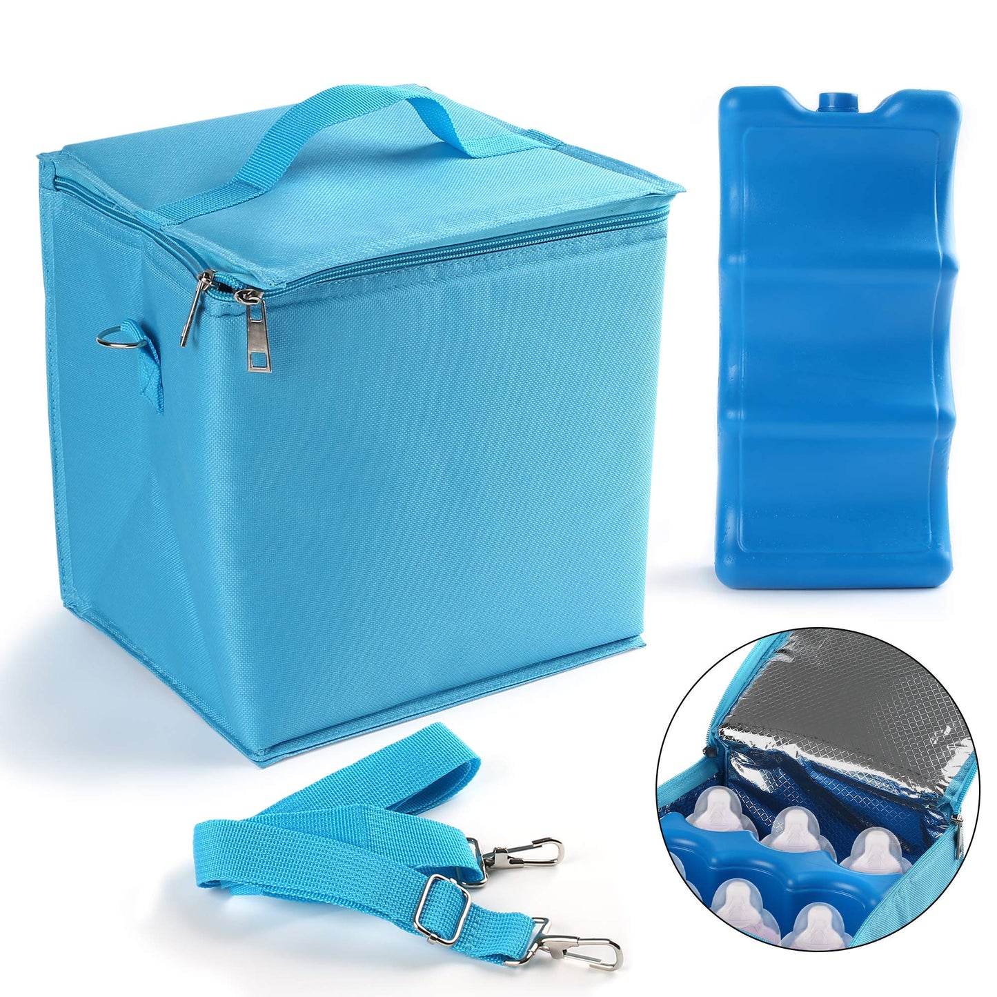 LotFancy Cooler Bag for Breastmilk, Baby Bottles