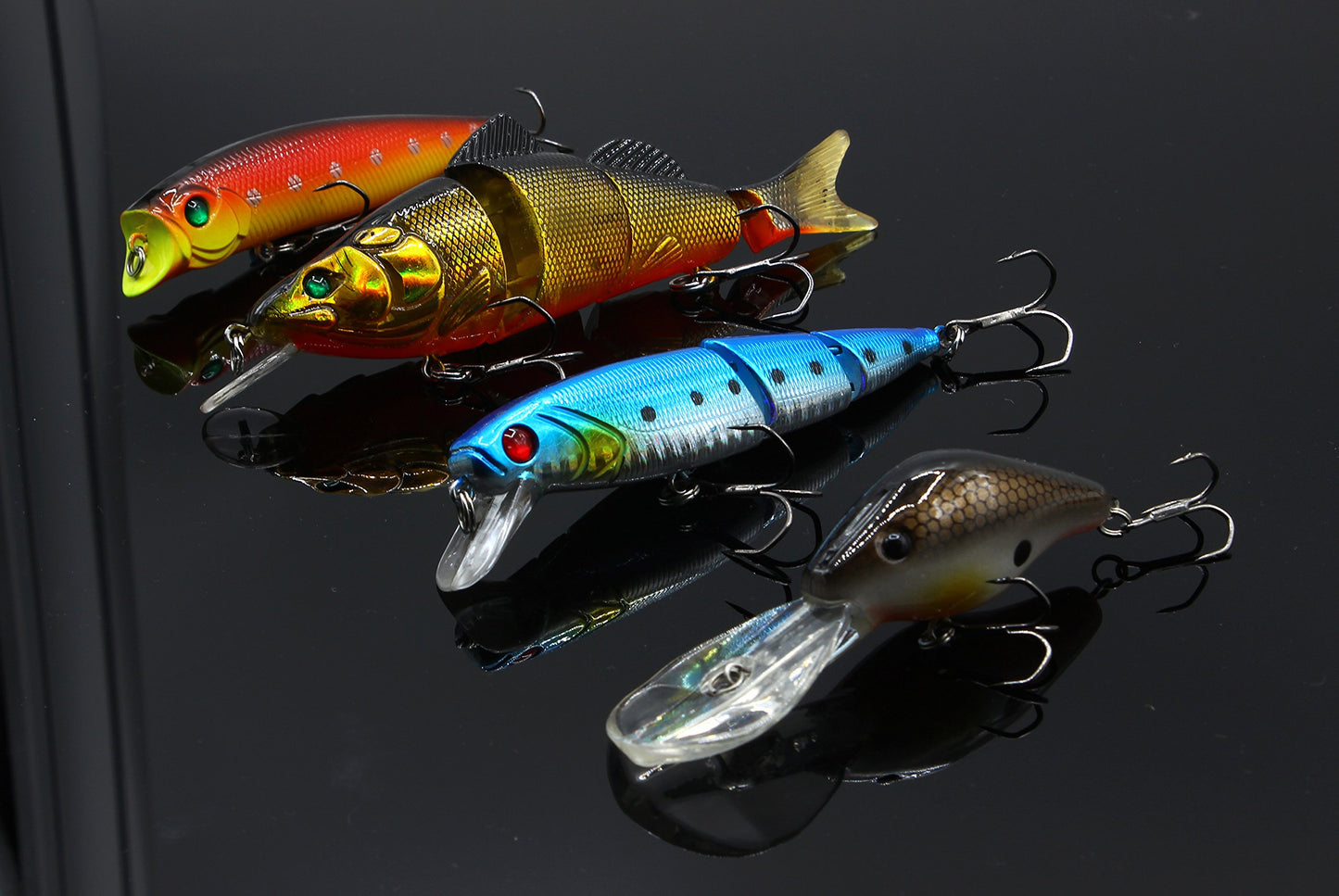 LotFancy Metal Fishing Lures Treble Hooks Assorted Inline Spinner Baits & Spoons Bass Salmon Trout Freshwater