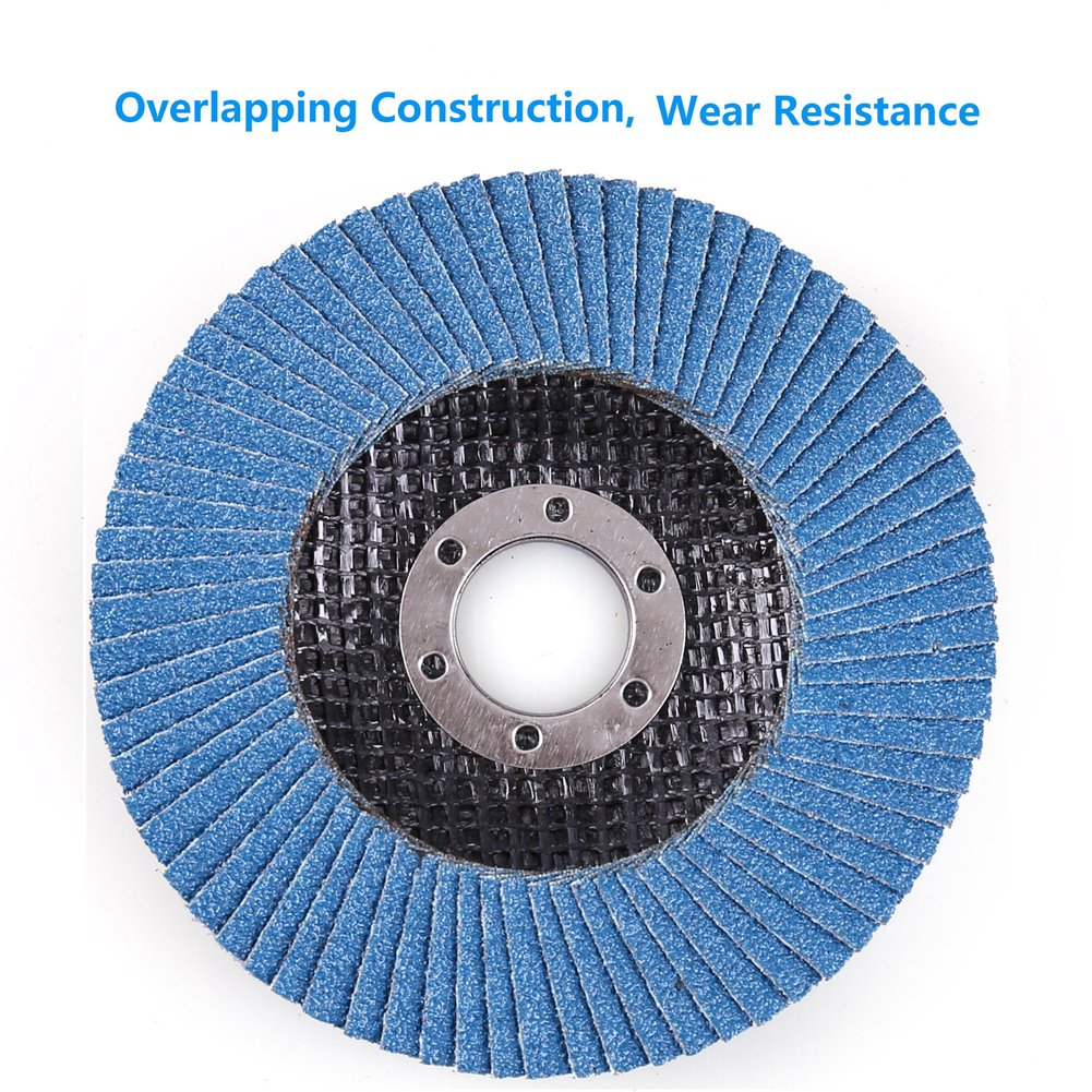 LotFancy 80 Grit Flap Discs, 4.5 Inch Sanding Grinding Wheels, 10PCS, Zirconia Alumina Abrasive