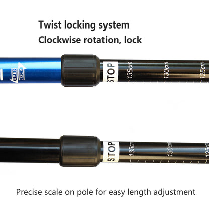 LotFancy Trekking Poles - Ultralight Walking Hiking Sticks, Adjustable Trail Poles for Women Men