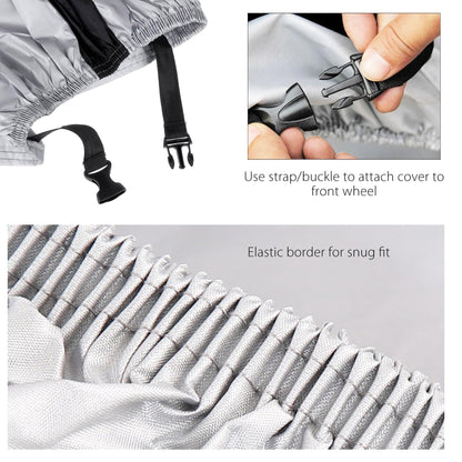 LotFancy Bike Cover, Outdoor Storage Waterproof Bicycle Cover for Mountain Road Bike, Rain UV Snow Dust Wind Proof