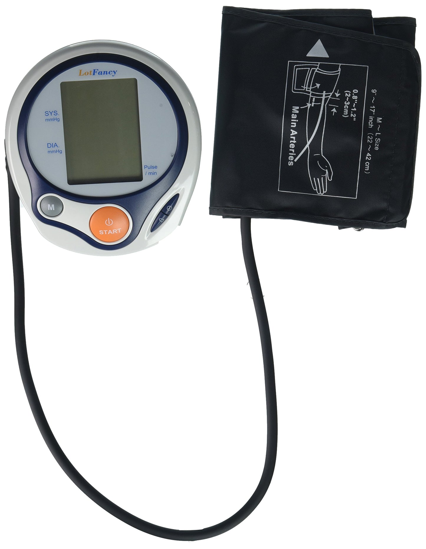 Blood Pressure Monitor by LotFancy - Automatic Digital BP Machine with Wide Range Cuff 9-17 Inches, Irregular Heartbeat Detector