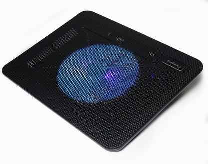 LotFancy Laptop Cooling Pad - Notebook Cooler with Extra USB - Chill Mat for 13-15 Inch Computer, Ultra Thin & Portable (1 Fan)