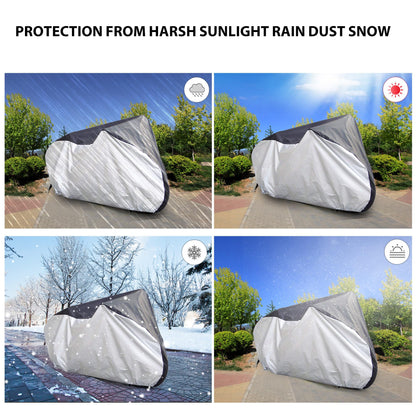 LotFancy Bike Cover, Outdoor Storage Waterproof Bicycle Cover for Mountain Road Bike, Rain UV Snow Dust Wind Proof