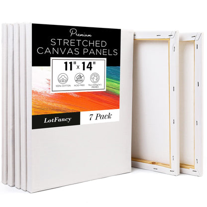 LotFancy Canvases Boards for Painting, 100% Cotton Blank Canvases for Painting, Canvas Panels for Acrylic Pouring, Oil Paint