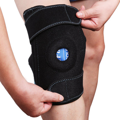 LotFancy Knee Ice Pack Wrap, Hot Cold Therapy Pack, with Knee Brace Support for ACL, Meniscus Tear, Orthopedic Injuries, Bursitis, Pain Relief, Arthritis, Tendonitis and Recovery