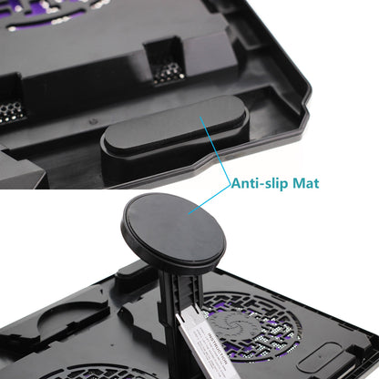 Laptop Cooler Cooling Pad for 10"-15" Notebook - Adjustable Chill Mat Stand with 2 LED Fans by LotFancy