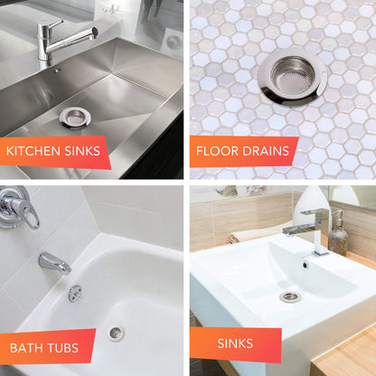 6PACK Hair Catcher Shower Drain, Shower Drain Cover for Bathtub, Stainless Steel Sink Strainer for Kitchen and Bathroom, Drain Stoper with Different Size from 2.1" to 4.5"