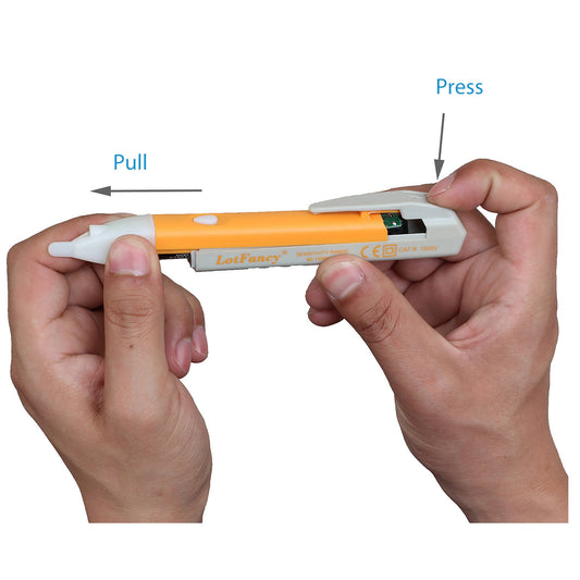 LotFancy Non-Contact Voltage Detector Electric Tester Pen with LED Light, Check Range 90-1000V AC (Battery NOT Included)