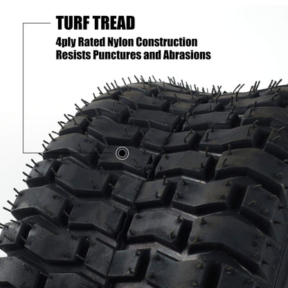 15x6.00-6 15x6x6 15-6-6 Turf Tubeless Tire Replacement for Lawn Tractor Riding Lawn Mower Golf Cart, 4 Ply Rated, Tire Only